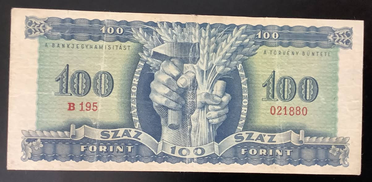 Hungary 100 Forint Banknote, 1946, P-160a 
 Prıce 200$


**إذا كنت صاحب هذا الإعلان وتريد حذفه لأي سبب، رجاءا أرسل رسالة إلى الدعم الفني**