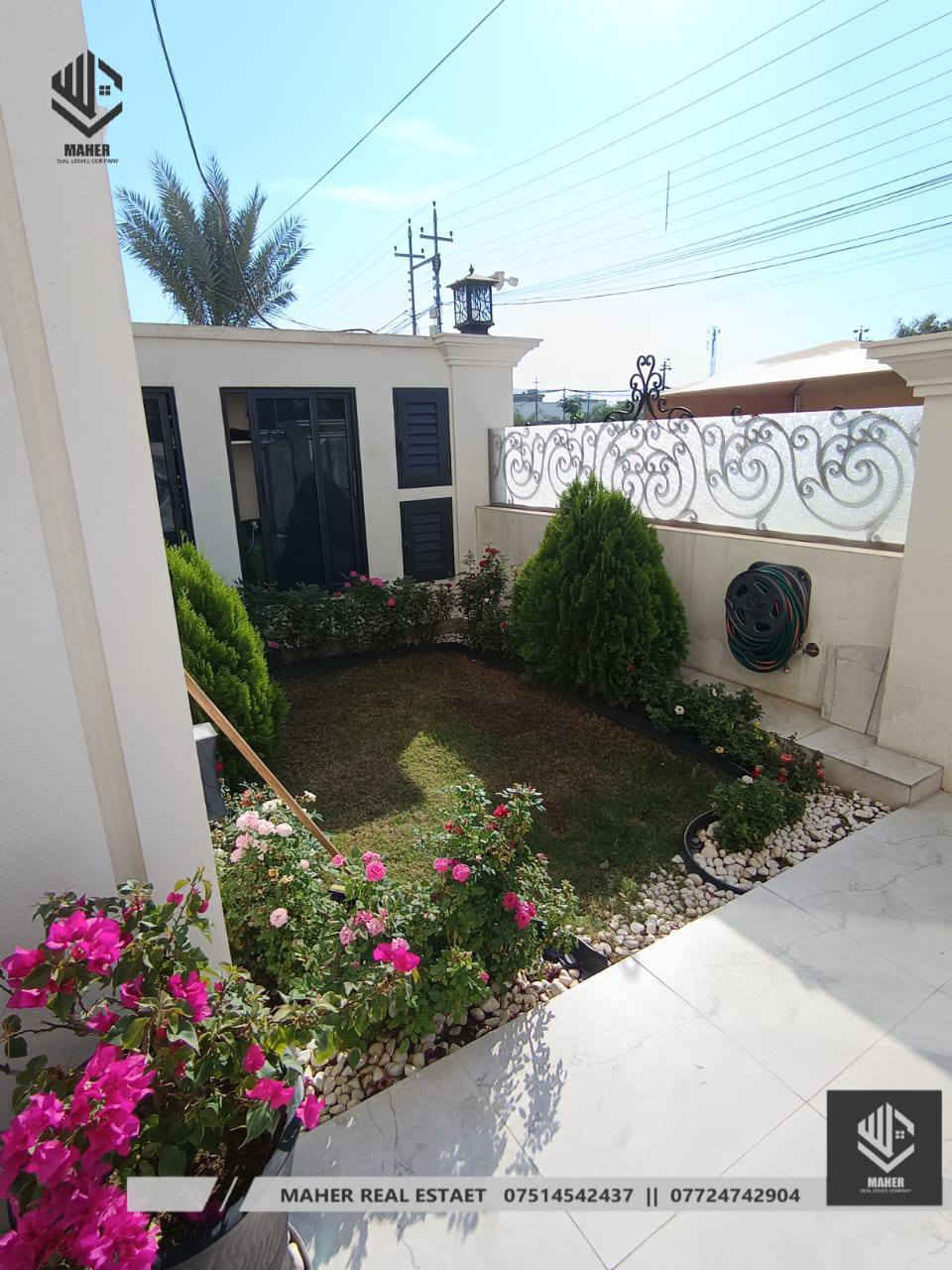 بيت حديث وبمواصفات عالية  
للبيع في اربيل منطقة 32 بارك
#تصميم و #اشراف و #تنفيذ
من قبل #شركة هندسية
▪️طابقين
▪️مقابل حديقة
🔹على شارعين 30 و 10 متر
▪️طابو صرف
▪️مباشر على السايدين الرئيسي
▪️بناء درجة اولى
▪️ديكورات ملكية
▪️كواليتي ممتاز
.....................
-المساحة 250 متر مربع 
- سيستم غاز
- ديكت تبريد
- نظام مكنسة كهربائية 
-سيستم كاميرات 
....................
#يتكون من:
🔹5 غرف نوم 3 سويت
🔹استقبال و 2 صالة 
🔹مطبخ حار وبارد
🔹6 صحيات
🔹2 حديقة & كراج
المنطقة متكاملة الخدمات
....................
للاطلاع على فيديو البيت والتصاميم وكافة التفاصيل الأخرى يرجى مراسلتنا.
.................... 
#السعر 500.000 دولار أمريكي 
50 دفتر قابل للتفاوض 
....................
للحجز والاستفسار:
 ***********
 ***********
