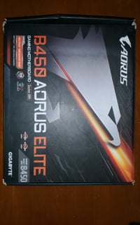 🌹السلام عليكم🌹  ⬅️بورد AORUS B450 ELITE كلش نظيفة، البورد ميجي وياهة W...