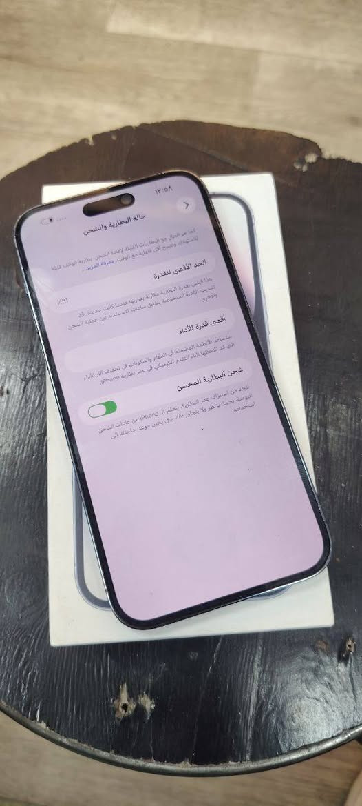 السلام عليكم
ايفون 14 برو ماكس 

ماستر نموذج M 

كامل ملحقات

ذاكرة / 256

بطاريه / 91

الجهاز / مكفول عل فحص

لون / بنفسجي

المكان / بغداد الدورة

***********

السعر / 840
