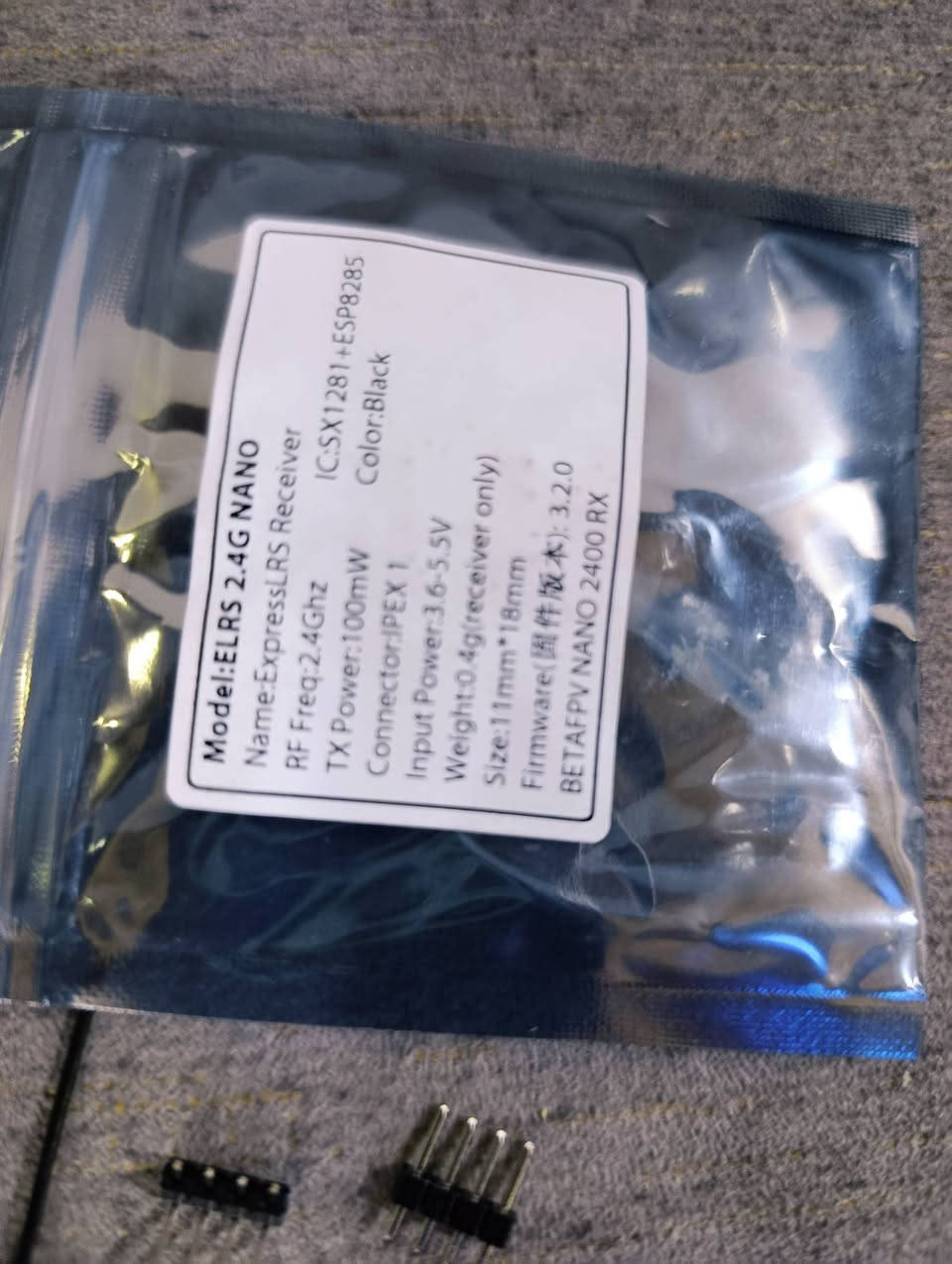 ELRS 2.4G NANO
عندي 3 قطع 
سعر القطعة 20 الف


**إذا كنت صاحب هذا الإعلان وتريد حذفه لأي سبب، رجاءا أرسل رسالة إلى الدعم الفني**