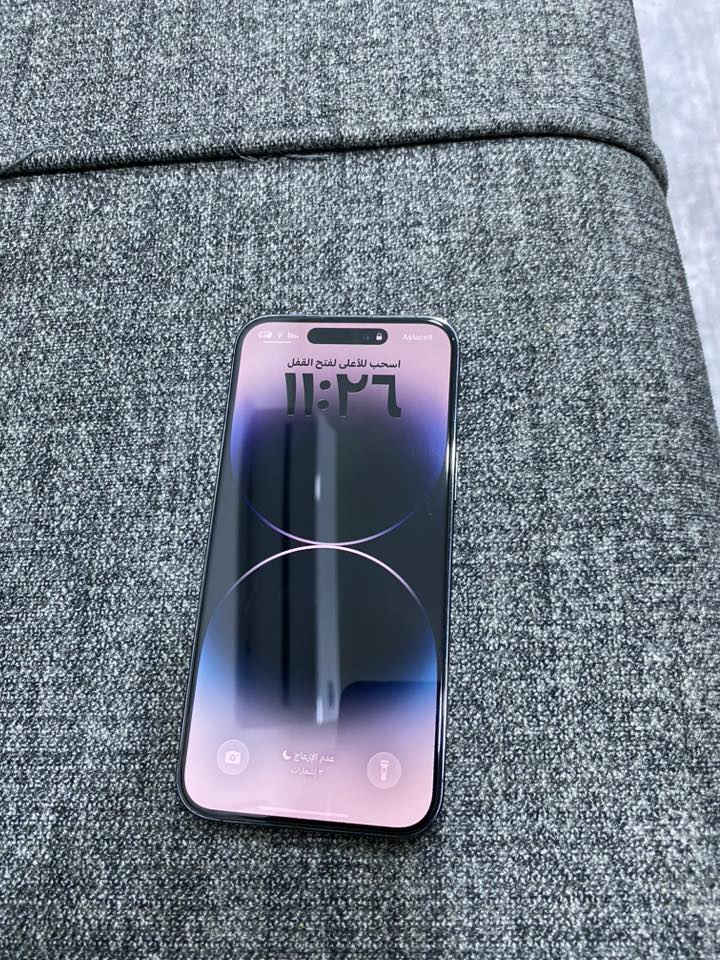 سلام عليكم ايفون 14 برو ماكس للبيع سعر 750الف بطاريه 78 و ظهر مفطور مبين بالصوره للاتصال ***********
