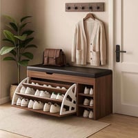 جزامة خشب • مقعد جلد • ٨٠×٣٠×٥١سم