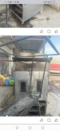 شوايه فحم وغاز ماطور كير بوكس ياخذ كهرب قليله تحوي ٢٤ دجاجه للبييييع ا...