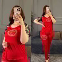 تراك نسائي • دانتيل وستراس • فري سايز ٥٠-٨٥