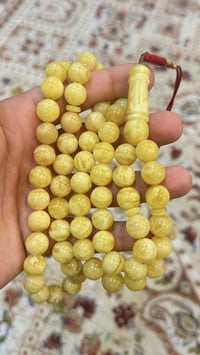 مسباح كهرب كلينكرادي قطعه شجريه بلكامل جداً جميله  وزن المسباح ٧١ غ لل...