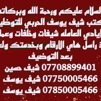 وبركاته  مطلوب للعمل  _____________________________ ويتريه عدد 4 راتب ...