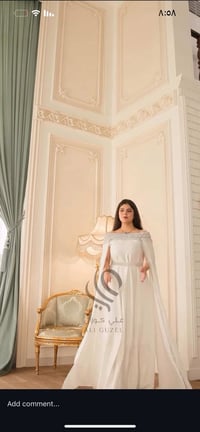 فستان خطوبة • لبس ساعتين • بيج