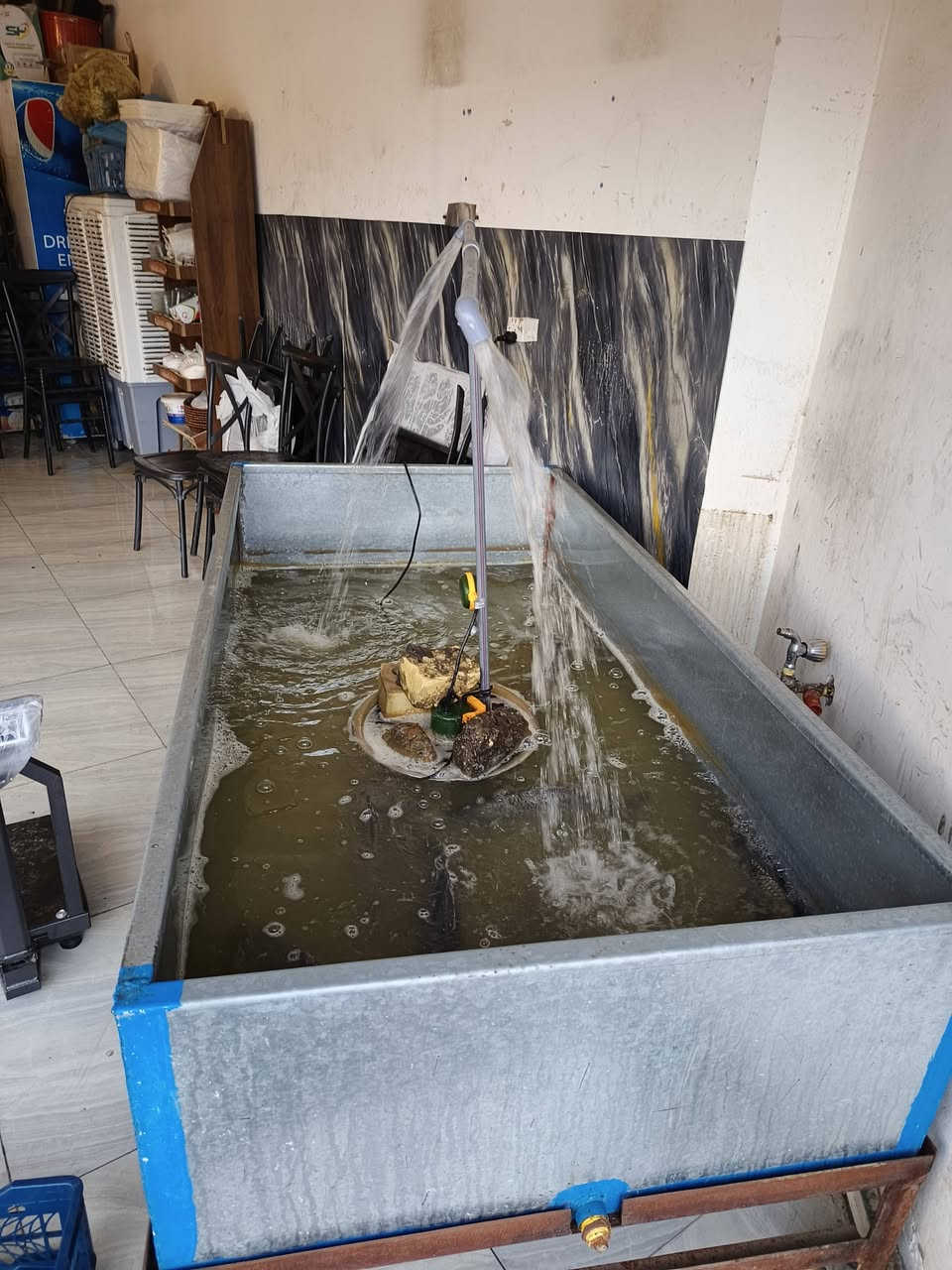 حوض وشوايه سمك جدد للبيع عنوان بغداد الشعب ***********
