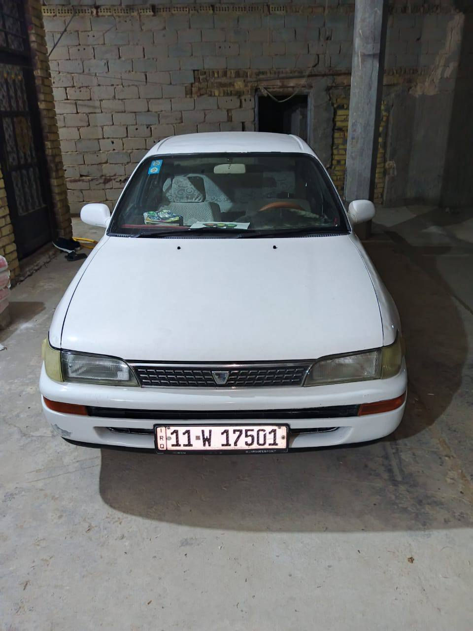 كورلا للبيع موديل 94 رقم بغداد هزه جديده 2026 شهر الواحد السنوية لل 29 يعني من اتريد اداور السياره تاخد بس السنويه ومستمسكاتك بدون حضور السياره مكفوله من الاصوليات والضربه والتبديل بيها دحچه بالجاملغ الخلفي جهت اليمنه ومعدل على البارد وحتى مامصبوغ مكينه وكير حاويه جدد مكفولات حداديه ١٠٠/٨٠
كهربائيات كلها شغاله تبريد شغال بطاين جدد بيها بس الباور يذب دهن 
السعر 56 قفل
العنوان بابل قضاء الكفل 
***********
