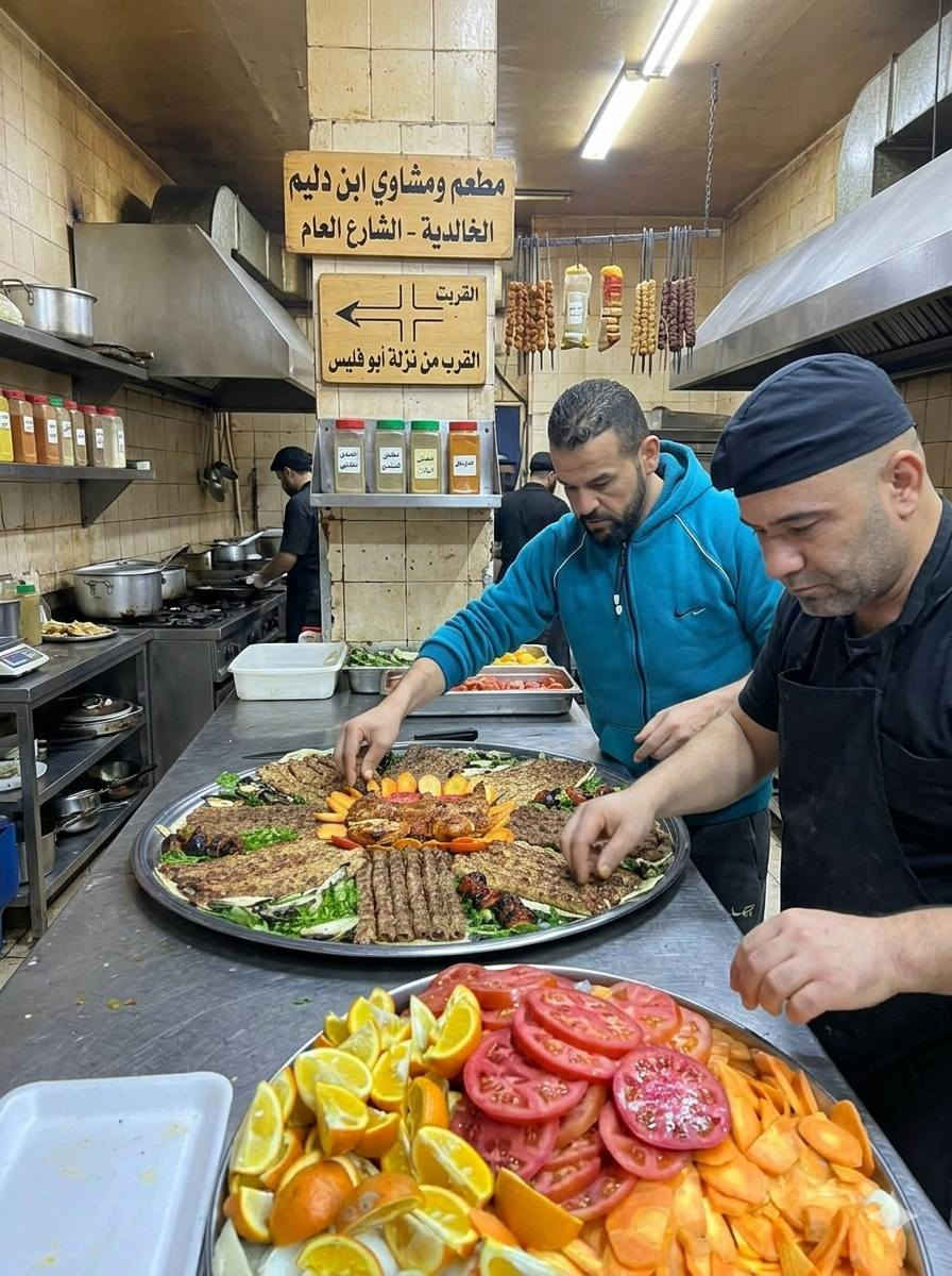 مطعم ومشويات ابن دليم
نرحب بضيوفنا الكرام مستعدين لتجهيز كافة المناسبات حتى الاعراس توجد لدينا الاكلات الشرقيه والغربيه موقعنا الخالدية بداية شارع ابو فليس مجاور اسواق الحنين متواجدين في جميع  ايام الاسبوع من الساعة الثامنة صباحا وحتي العاشرة ليلا كما توجد لدينا خدمة توصيل مجاني 
بأدارة فارس ابو وسيم 
للحجز والطلب 
***********
***********
