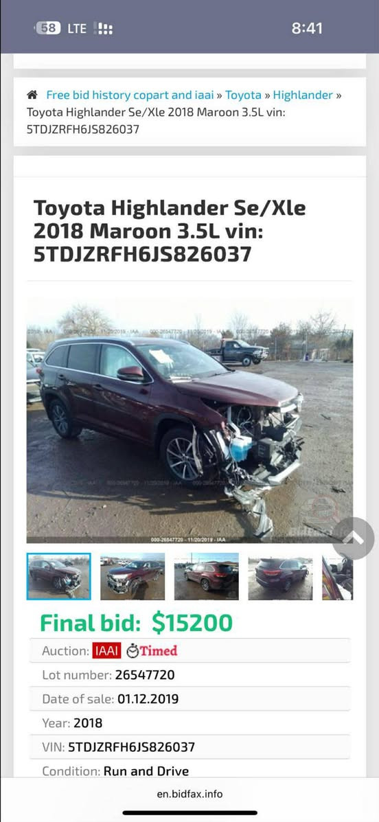 السلام عليكم هايلندر موديل 2018فول مواصفات ضرر موضح بل صور فقط لاغير رقم بغداد بسمي سعر210 مكان السيارة ديالى بعقوبه الاتصال ***********/***********
