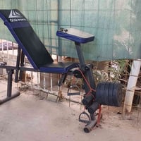 جهاز تمرين الرجلين مع حبال مقاومه مع دمبلصات السعر50 الف دينار وبي مجا...