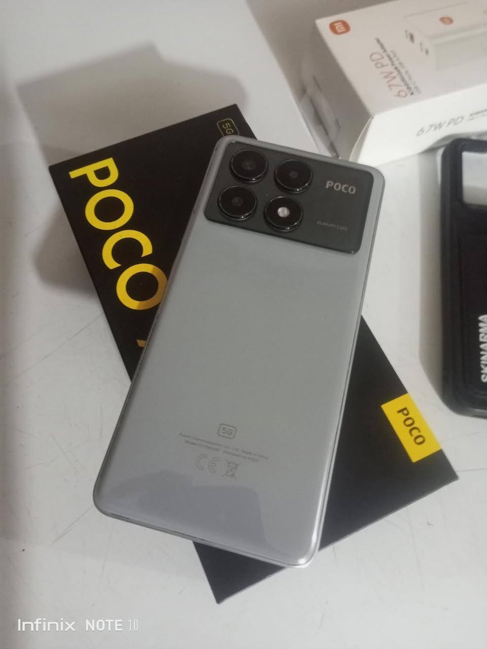 لبيع POCO X6 pro 5G ذاكرة 512 عشوائية 24 شحن 67 واط جهاز نضيف فقط بي شخط يم كامره و بصمه بشاشة واكفه جهاز كامل ملحقات السعر 250 وبي مجال مكان بغداد زعفرانية ماكو توصيل تواصل ***********
