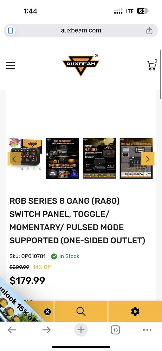 لوحة تبديل LED Auxbeam RGB 8 Gang تبديل/لحظة/نبضية مدعومة بدون تحكم في التطبيق لشاحنة السيارة (مخرج واحد/جانبين)


**إذا كنت صاحب هذا الإعلان وتريد حذفه لأي سبب، رجاءا أرسل رسالة إلى الدعم الفني**