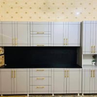 كاونتر مطبخ • MDF مضغوط • غرانيت أسود