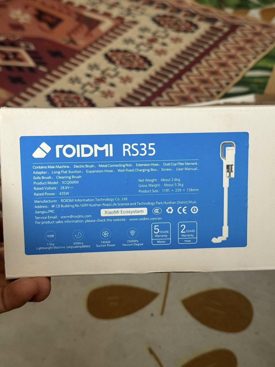 مكنسة شاومي roidmi RS35 جديدة غير مستعملة


**إذا كنت صاحب هذا الإعلان وتريد حذفه لأي سبب، رجاءا أرسل رسالة إلى الدعم الفني**