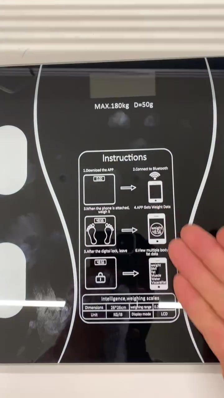 ️✨ ميزان ذكي أنيق يقيس الوزن والدهون والسوائل بكل دقة!
يتصل بالتطبيق لتتبع جسمك مع مرور الوقت 📲

يدعم أكثر من مستخدم، شاشة رقمية مضيئة وزجاج آمن 🌟

أوزان من 0.2 لـ180 كغ، وحدة قياس قابلة للتغيير ⚡
تابع صحتك بسهولة ومرح! 💪🎉

السعر 23 الف وتوصيل مجاني
#ميزان #الكترونيات #رشاقة #تمرين


**إذا كنت صاحب هذا الإعلان وتريد حذفه لأي سبب، رجاءا أرسل رسالة إلى الدعم الفني**