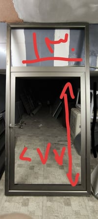 أبواب ألمنيوم • ٢٧٧×١٣٠ • السليمانية