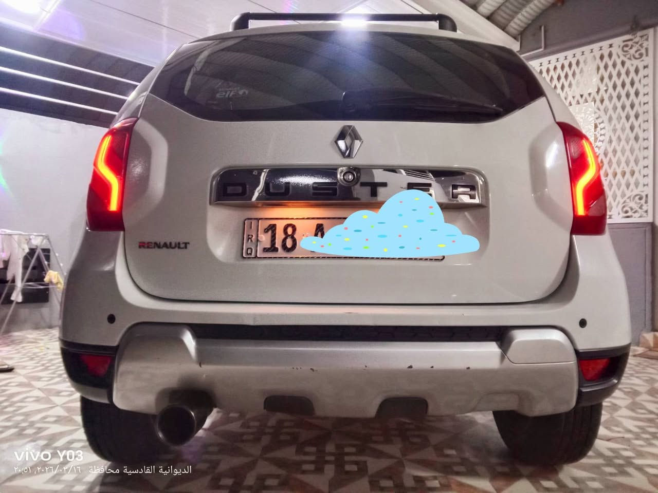 السلام عليكم ورحمه الله 
رينو داستر موديل 2018 SE
رقم بابل دولي سنويه لغايه 2031
السيارهفي حاله الوكاله جديده جدا 
محرك  CC2000 بحاله الوكاله 
كير ميكانيكي بحاله الوكاله
المسافه المقطوعه 114الف كيلو متر 
تبريد ثلج-تدفأ
السياره عليها تخم تاير +ويل كب قبل ثلاثه ايام نشدن 
كزوز كاربون رياضي 
عليها سيبايه المنيوم سوداء 
حمام جديد للسياره وارضيات جدد 
السعر المطلوب 100 مع المجال البسيط جدا 
مكان السيارة :الديوانيه 
***********
