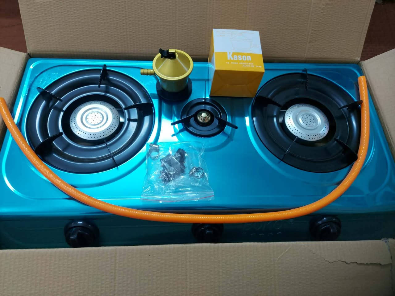 طباخ ماركة BOKO
ثلاث عيون 
مع منظم مع صوندة مع قفايص كامل وجديد وبهذا الجمال 
السعر 25 الف شامل اجور التوصيل 
مكاني بغداد مشتل حي المعلمين 
***********
