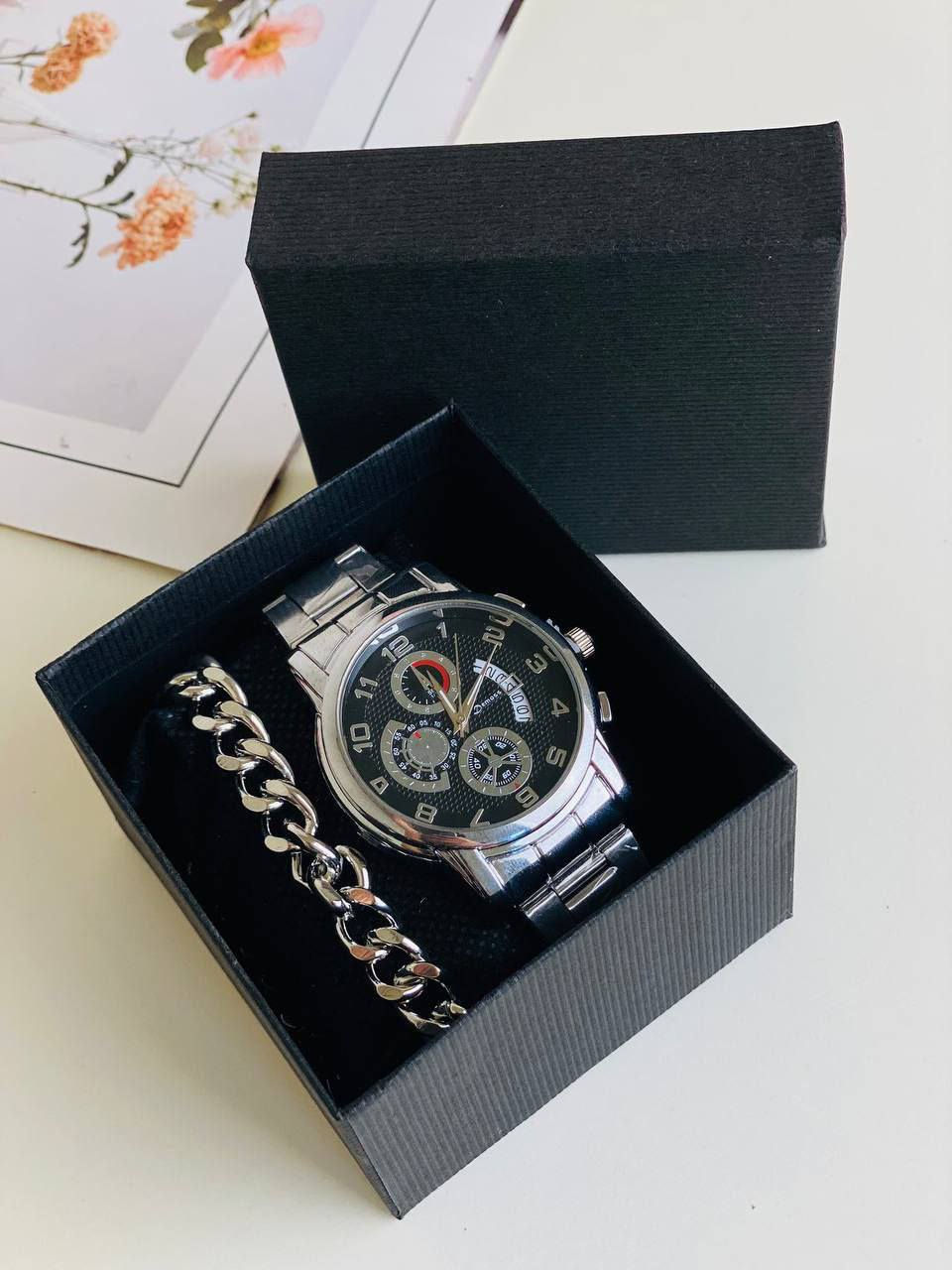 🖤بوكس ساعة رجالي🖤ماركة SHEIN
🎁 البوكس مكون من :
ساعة مع سوار مع علبة محكمة ✔️✔️

مواصفات الساعة
✅ماكنة أصلية كوالتي عالي جدآآ 💯
✅مقاومة للماء 
✅مقاومة للخدش
✅لون ثابت
✅ علبة محكمة
✅طلاء ثابت , ضد الصدأ
✅تحتوي على تاريخ
يصلح هدية لأقرب مخلوق على قلبج 💋
توفرت ب٣ آلوان 🖤💛🩶

 يوجد خدمة توصيل لجميع محافظات العراق


**إذا كنت صاحب هذا الإعلان وتريد حذفه لأي سبب، رجاءا أرسل رسالة إلى الدعم الفني**