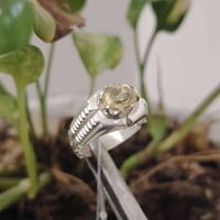 خاتم من حجر السترين الافريقي الطبيعي صياغة يدوية ثقيلة فضة عيار ٩٢٥ مع...