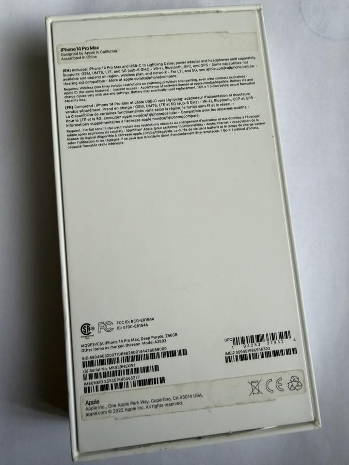 iPhone 14 Pro Max 256gb Sim+Esim

زور خاوينه نه كراوه ته وه  پاترى 77%

500$


**إذا كنت صاحب هذا الإعلان وتريد حذفه لأي سبب، رجاءا أرسل رسالة إلى الدعم الفني**