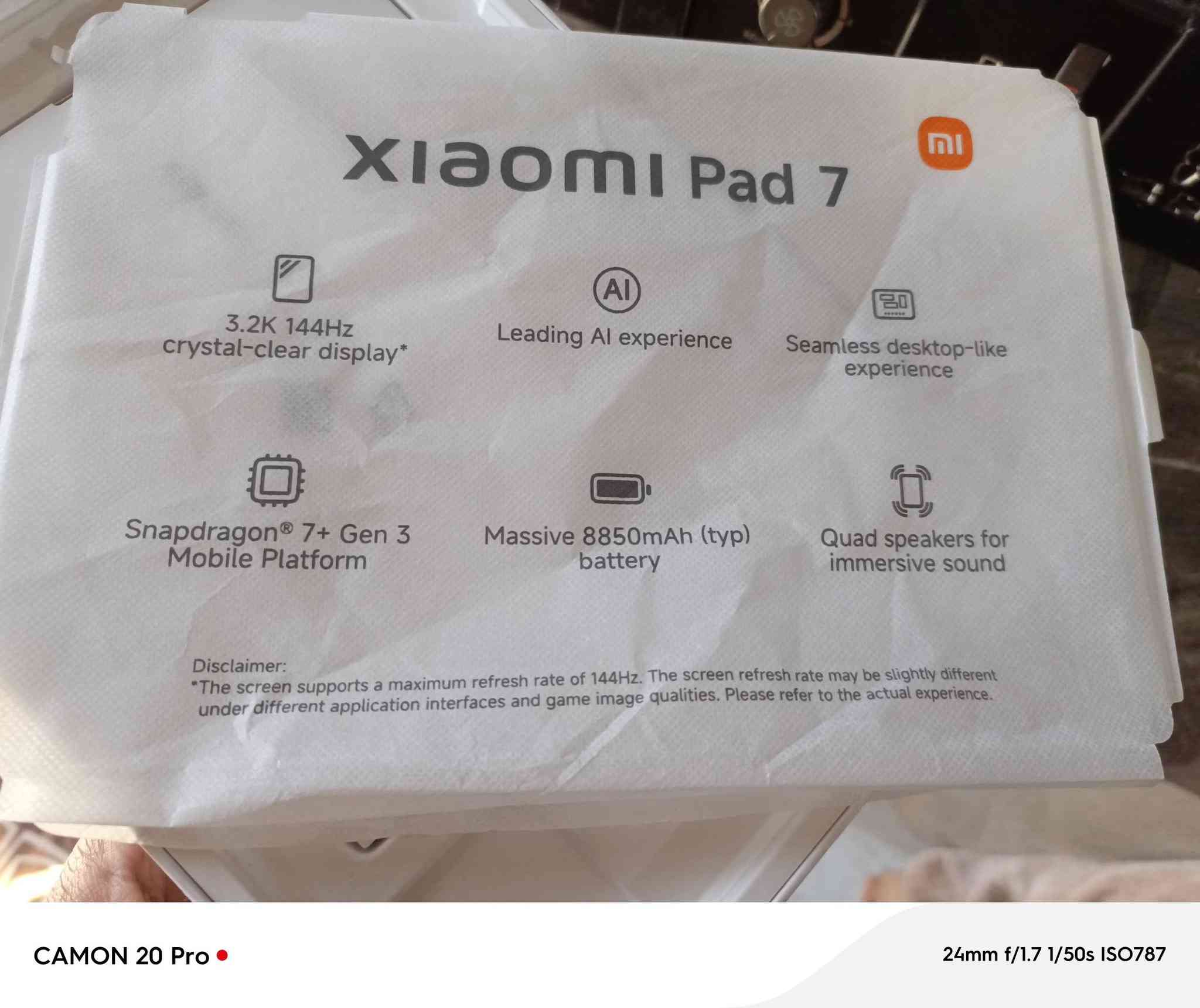 شومي باد 7 أخو الجديد ذاكره 256 كامل ملحقات السعر النهائي 400 الف
مكاني بالنجف حي العسكري كبل 
***********
