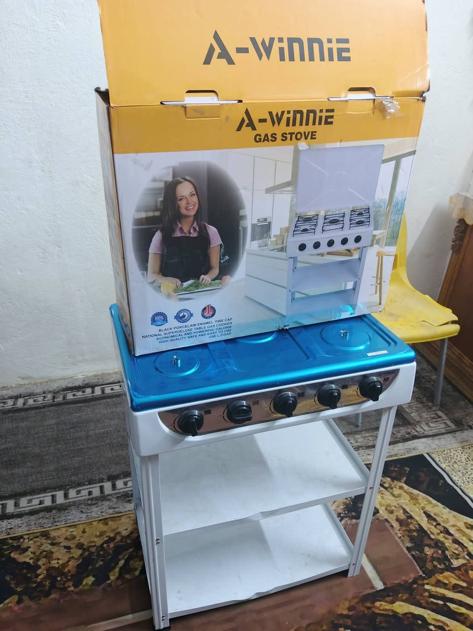 سلام عليكم طباخ جديد جديد جديد ما مستعمل ولا مفتوح طك كارتون 5عيون يشتغل عل غاز طباخ حلو ومناسب السعر 60وبي مجال قليل للستفسار !***********العنوان نجف  الشرف وبغدمتكم
