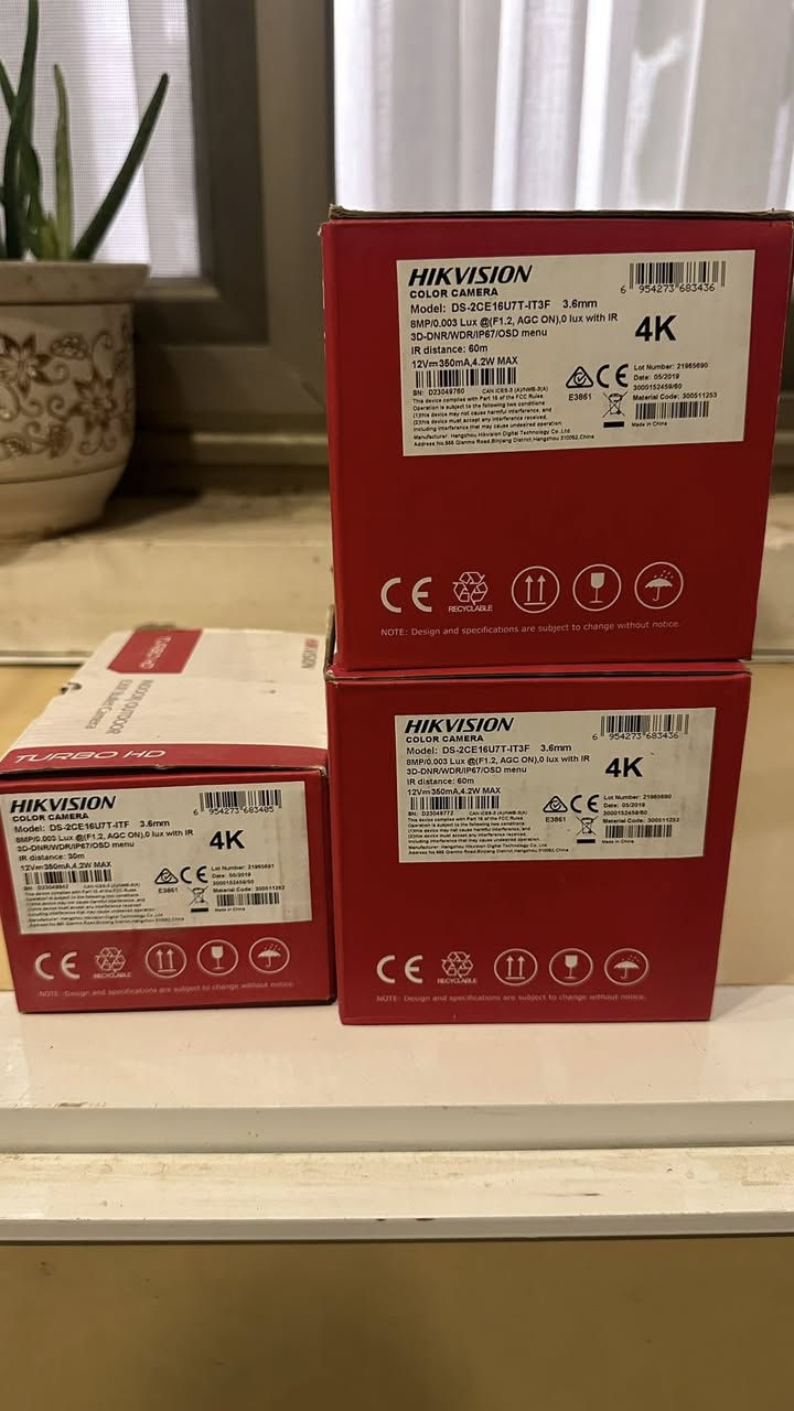 كامرات ٨ ميكا 4k انلوك خارجي هايكفجن اصلي 
٢ حجم كبير 
و وحدة حديد صغيره 
جديد غير مستخدم 
سعر القطعه ٥٠ الف


**إذا كنت صاحب هذا الإعلان وتريد حذفه لأي سبب، رجاءا أرسل رسالة إلى الدعم الفني**