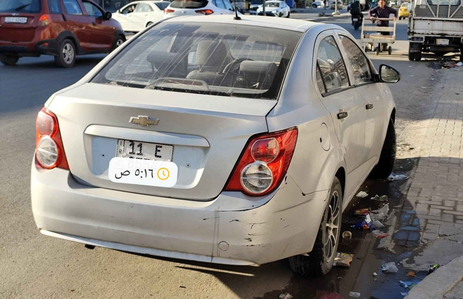 شوفرليت سونك موديل 2012
محرك 1600، تبريد تدفئة، رقم بغداد مميز، السيارة بأسمي، السنوية نهاية 2027، كير اوتماتيك 6 سرعات، تخم ويل، دواخلها حلوة.. تبريد وتدفئة شغال.

مصبوغة حزام سابقًا بدون ضرر، وحاليا تحتاج صبغ مكانات بالكشر الخارجي بسبب طخطخات مثل ما واضح بالصور

***********
للبيع او مراوس بأحدث مع الفرق
السعر (53 ورقة) مكاني بغداد - البياع
