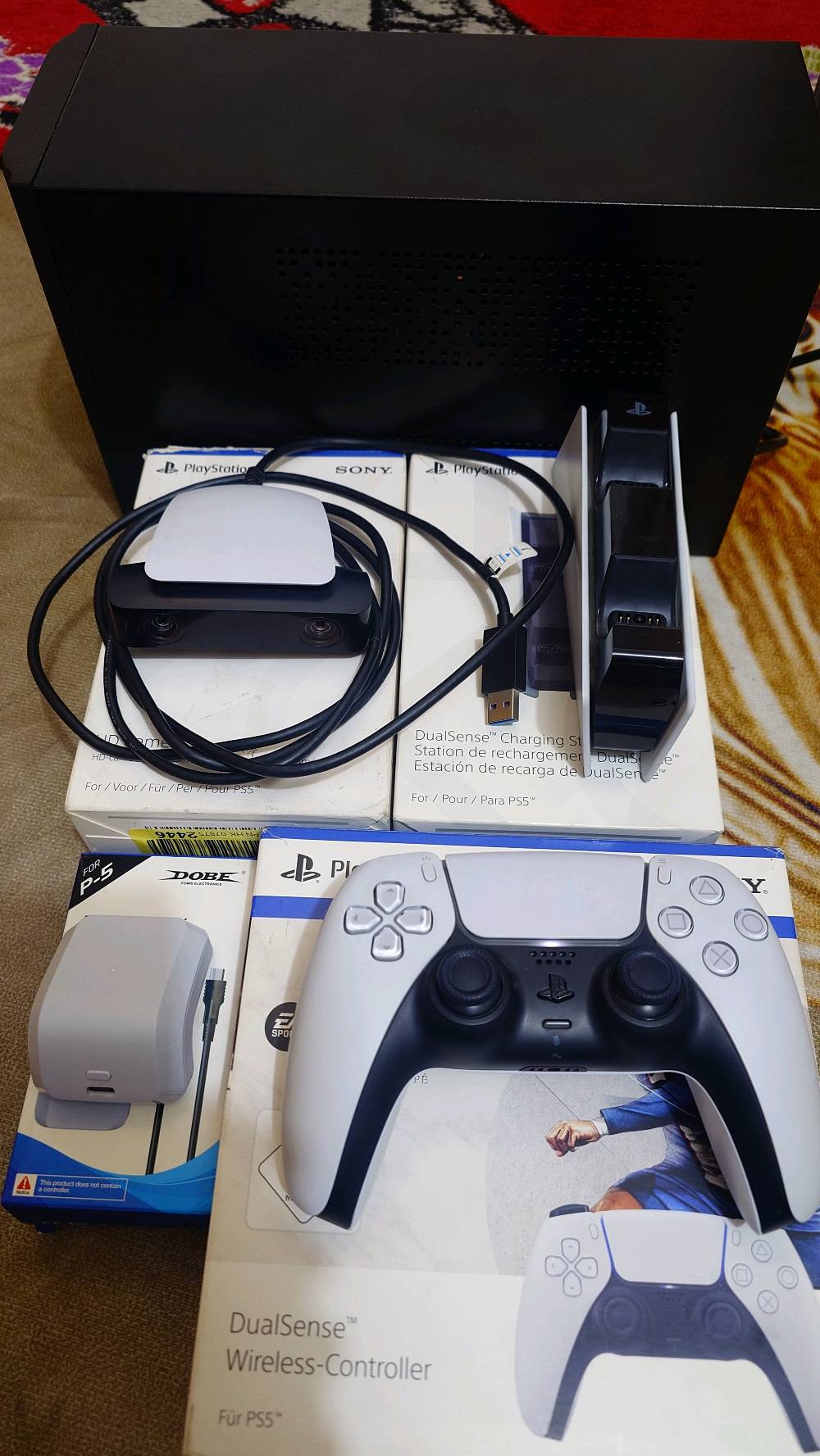 ملحقات بلي 5
يو بي اس nexxt حجم 3000 استخدام شهر السعر 85
جوستك بلي 5 اختد الجديدة شرط 75
شاحن جوستكات اصلي السعر 25
شاحن طوارء سوني 5 السعر 25
كامرا سوني 5 السعر 25 
العنوان بغداد اي استفسار عالرقم ***********