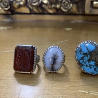 محابس فضة • وزن ثقيل • حجر أصلي