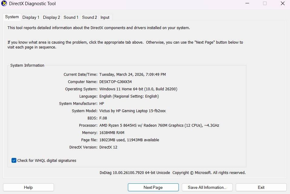 فقط للمراوس
Hp victus 15
Ryzen 5 8645hs
Rtx4050 6GB
M.2 512
RAM 16GB 
 مكاني بغداد الامين الثانية
 ولابتوب نظيفة بس دكمة الاتجاه اعلى مشلوعة واني ممسويها لان ما استخدم الكيبورد مالتها شي كلش قليل و نظيفة ومابيها اي اشكال 
حتى لو مراوس بمواصفات اعلى وانطي فرق ماكو اشكال


**إذا كنت صاحب هذا الإعلان وتريد حذفه لأي سبب، رجاءا أرسل رسالة إلى الدعم الفني**