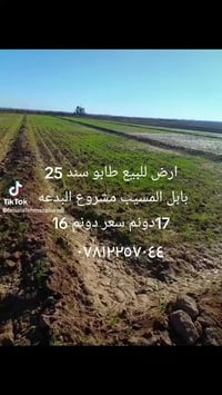 بابل المسيب • مشروع البدعه • أرض للبيع