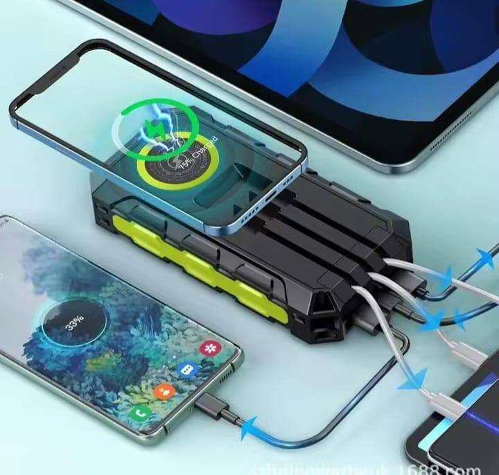 باوربنك شحن وطاقة شمسية ايضا يحتوي على 7 منافذ إخراج لشحن أجهزة متعددة يتضمن لايت LED ووظيفة SOS للطوارئ يستخدم بطارية ليثيوم بوليمر عالية السعة كتانة عالية مصمم ليكون مقاوماً للماء والصدمات يدعم الشحن السريع عبر كابل تايبسي .


**إذا كنت صاحب هذا الإعلان وتريد حذفه لأي سبب، رجاءا أرسل رسالة إلى الدعم الفني**