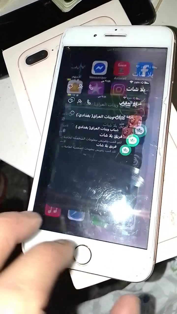 ايفون 8بلاس ذاكره 16 نظيف جدا  بطارية 100/% للبيع سعر 110الف لتواصل جوال ***********
