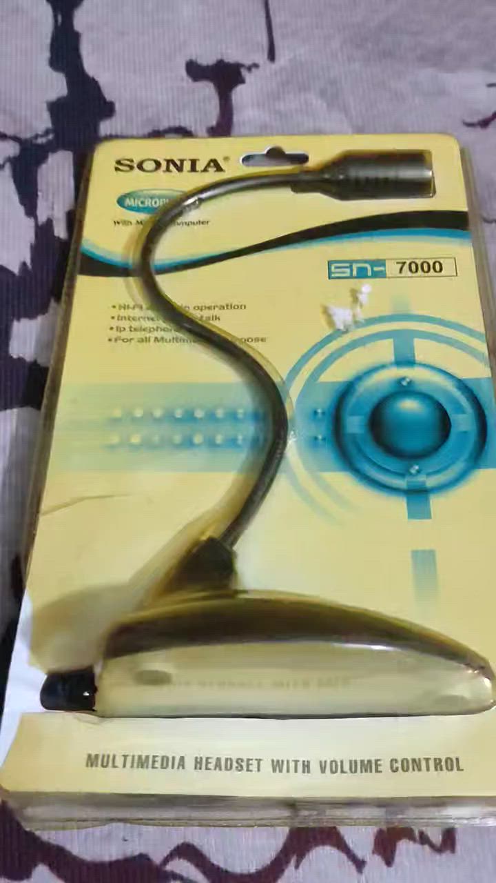 هذا المنتج هو ميكروفون مكتبي من العلامة التجارية سونيا (Sonia)، طراز SN-7000.
يتميز الميكروفون بـ رقبة مرنة (Gooseneck) قابلة للتعديل بسهولة لتوجيه الصوت بدقة.
الميكروفون مخصص للاستخدام مع أجهزة الكمبيوتر والمحمول، ومناسب لتطبيقات مثل Skype، التسجيل الصوتي، والمؤتمرات المرئية.السعر 5


**إذا كنت صاحب هذا الإعلان وتريد حذفه لأي سبب، رجاءا أرسل رسالة إلى الدعم الفني**