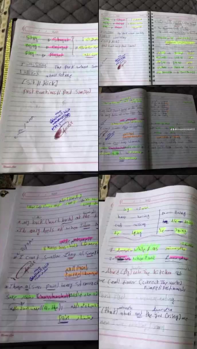 دفتر طالبة سادس علمي عندي 
لشرح اللغه الانكليزي 
بختمي وتوقيعي  وبتاريخ اليوم 7/28📝
*********** واتساب للتواصل والاستفسار
