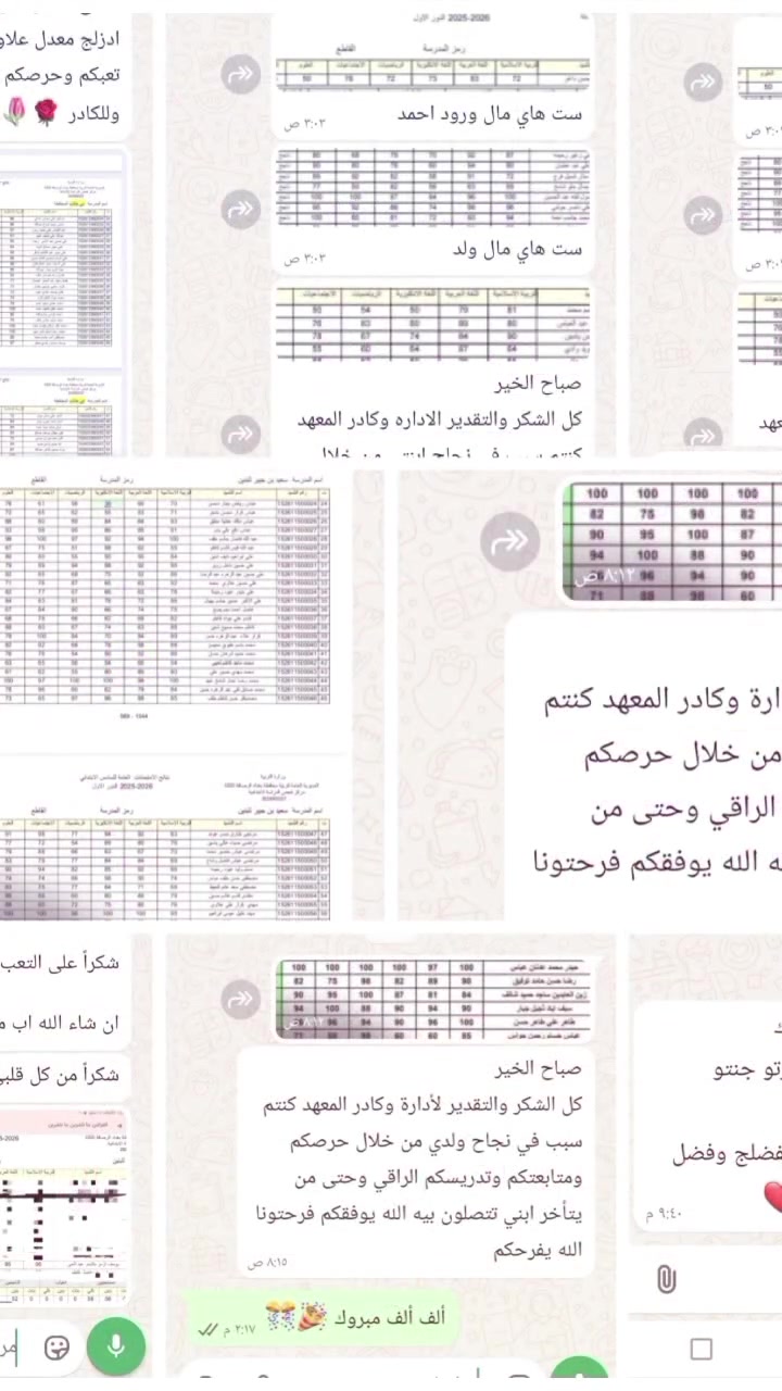 📚 معهد نخبة الأوائل
ابدأ رحلة التفوق معنا!
✨ ما زلنا مستمرين باستقبال طلبة دورات التقوية لجميع المراحل الدراسية.
✅ شرح مبسط ومتابعة مستمرة
✅ أساتذة أكفاء وخبرة تعليمية
✅ قاعات مكيّفة وأجواء دراسية مريحة
✅ أجور مناسبة للجميع
📍 العنوان: مدينة الصدر – قطاع 21 – مقابل مصرف الدم
📞 ***********
نخبة الأوائل... لأن النجاح يبدأ بالخطوة الأولى.
