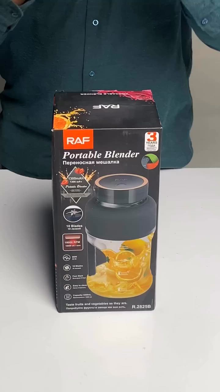 🥤 خليك صحي وين ما تروح مع خلاط RAF المحمول!

حضّر عصيرك الطازج والمخفوقات بلحظات بفضل 10 شفرات قوية ومحرك سريع يخلط بكل سلاسة ⚡️

سعتين عمليتين (1000 مل + 400 مل) تناسب كل احتياجك، من مشروب سريع لوجبة صحية كاملة 🧃

بطارية مدمجة تُشحن USB، خفيف وسهل الحمل للسفر، الدوام، أو الجيم 🎒

آمن وسهل التنظيف، وما يشتغل إلا إذا الغطاء مثبت صح ✅

اختيارك المثالي لعصائر، سموذي، وحتى أكل الأطفال 👶💚

خلي صحتك معاك بكل مكان وبأبسط طريقة! 💪

السعر 25 مع التوصيل 
 

 #اكسبلور 
 #بيع


**إذا كنت صاحب هذا الإعلان وتريد حذفه لأي سبب، رجاءا أرسل رسالة إلى الدعم الفني**