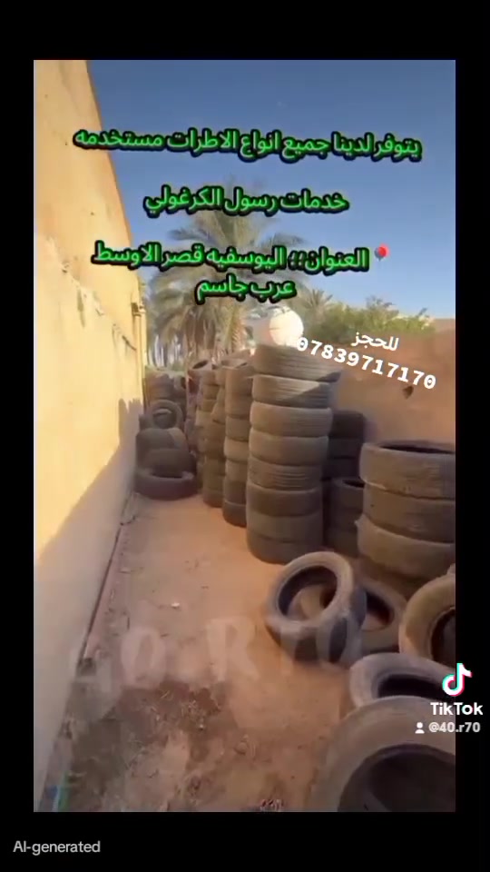 يتوفر لدينا جميع انواع الاطارات المركبه مستخدمه 📍العنوان 
بغداد اليوسفيه قصر الاوسط عرب جاسم 
اللحجز ***********
انيق بشخصيتي
