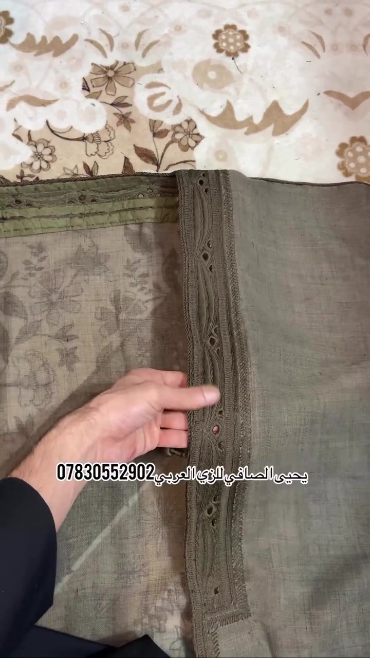 نموذج من خياطتنا لعبائة رجالي خياط حياوي تسگام درجة اولى 
يحيى الصافي للزي العربي
***********
واسط/قضاء الحي /حي الوحدة قرب محطة الغاز 
يوجد توصيل لجميع محافظات العراق 🇮🇶
