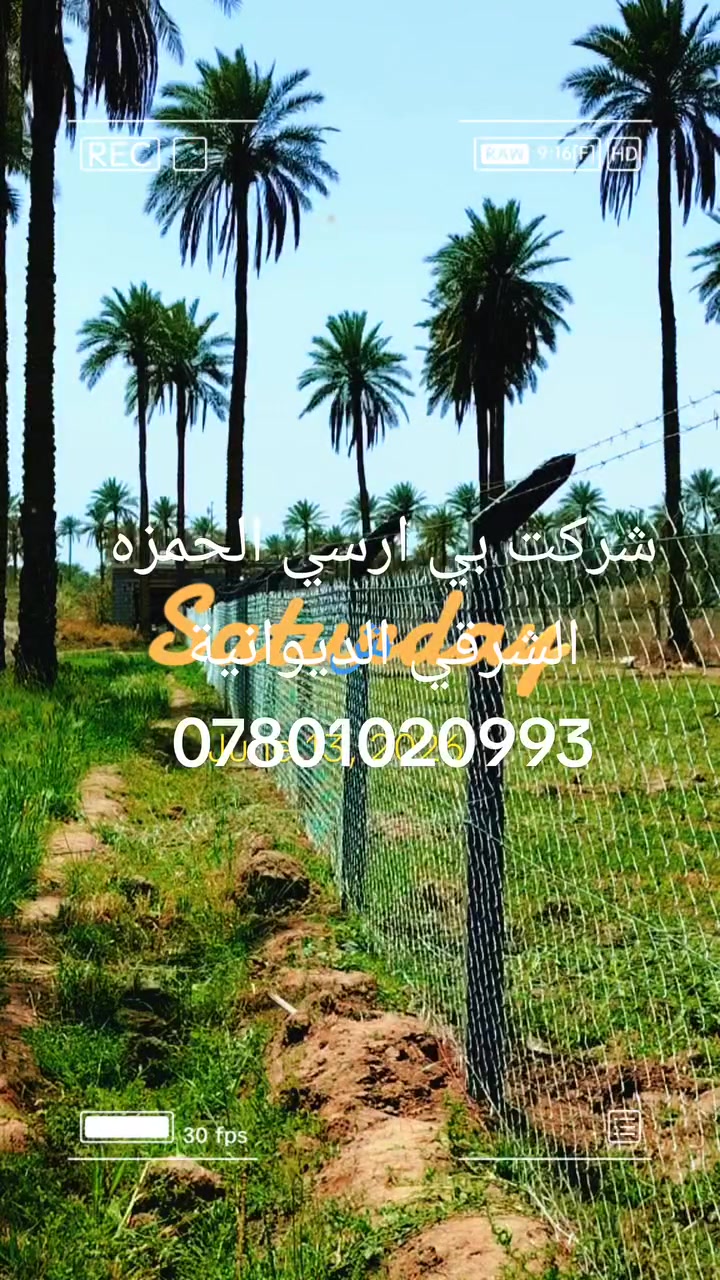 عرروض جديدة
تعلن شركة BRC الديوانية عن استعدادها لاسيجة
 البي ار سي ⁦🟣
🔻عن عمل ونصب جميع انواع اسيجة الـ BRC ⁦⛏️⁩
🔻وعن عمل جميع انواع الاسيجة العشبية الجميلة 🍀🍀
🔻سعر المتر من 4الف 💸الى 10الف 💸حسب الطلب وحسب نوع السيم ⁦⚒️⁩السعر يشمل كرسته وعمل 
🔻يوجد كادر مختص بالعمل 💪
🔻نعمل في كافة محافظات العراق 🚛⁦🚛
🔻للطلب والاستفسار قم بمراسلة الصفح***********
