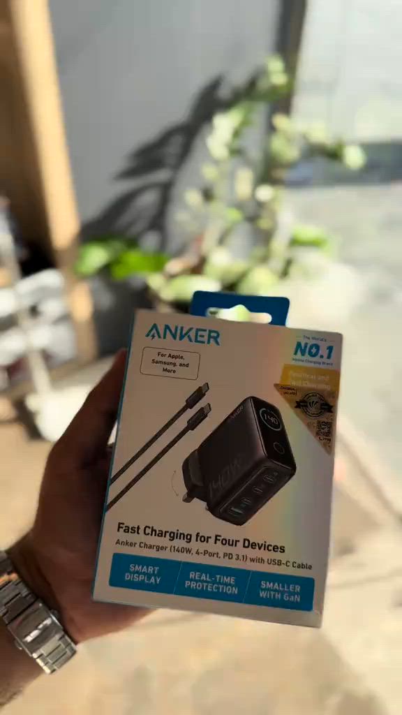 🔥 شاحن ANKER 140W الأصلي ✅ شحن سريع لأربع أجهزة بنفس الوقت ✅ شاشة ذكية لعرض قوة الشحن ✅ تقنية GaN الحديثة ✅ يدعم أجهزة Apple و Samsung وغيرها 💰 السعر: 85,000 د.ع فقط 🚚 توصيل إلى جميع محافظات العراق 📍 العنوان: المنصور - 14 رمضان - مقابل مطعم الساعة 📞 *********** سافا موبايل… دائماً الأقوى 
