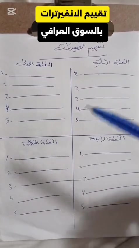 تقييم الانفيرترات بالسوق العراقي : 
معايير التقييم كانت : 
الاستخدام الشخصي
الانتشار والاقل اعطال 
الريتنك العالمي 
سهولة التنصيب 
الدعم 

📞 ***********

مكتب المهندس للطاقة الشمسية طاقة نظيفة... مستقبل أفضل
#طاقة_شمسية 
#طاقة_متجددة
#بطاريات 
#انفيرترات 
#الصيف
#بايلونتك
#سوفار 
#داينس
