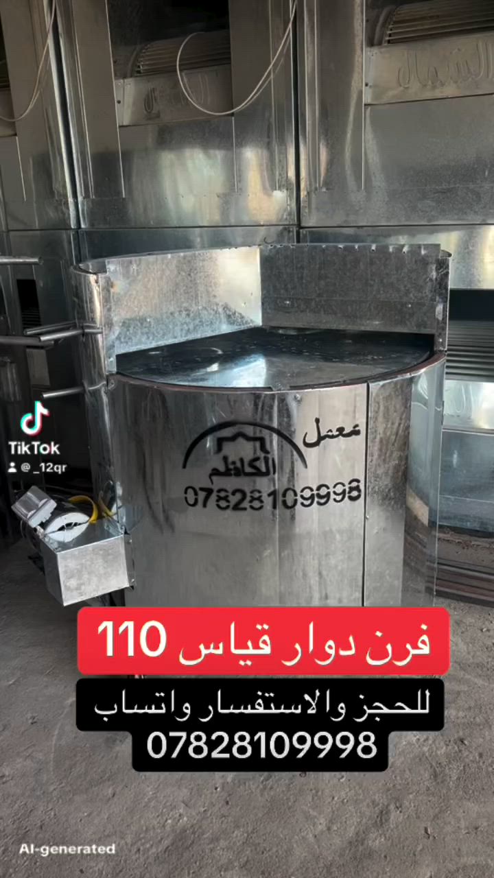فرن دوار قياس 110 
العنوان النجف الاشرف حي الحرفين الشارع الرئسي مجاور معامل الثلج للحجز والاستفسار واتساب***********
