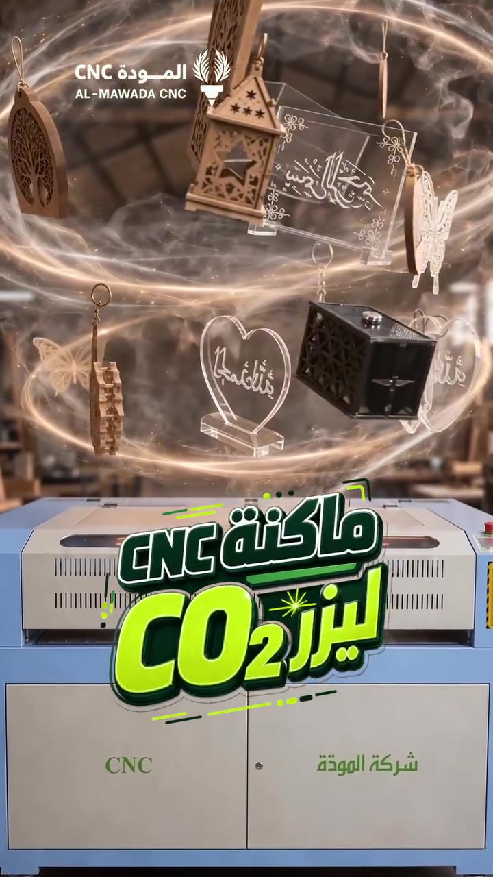 من الخشب للأكريلك… تفاصيل دقيقة وإبداع بلا حدود
مكينة ليزر CO₂ من المودة CNC.
للاستفسار او الطلب يرجى التواصل مع قسم مبيعات المكائن على الارقام التالية 
*********** – ***********
