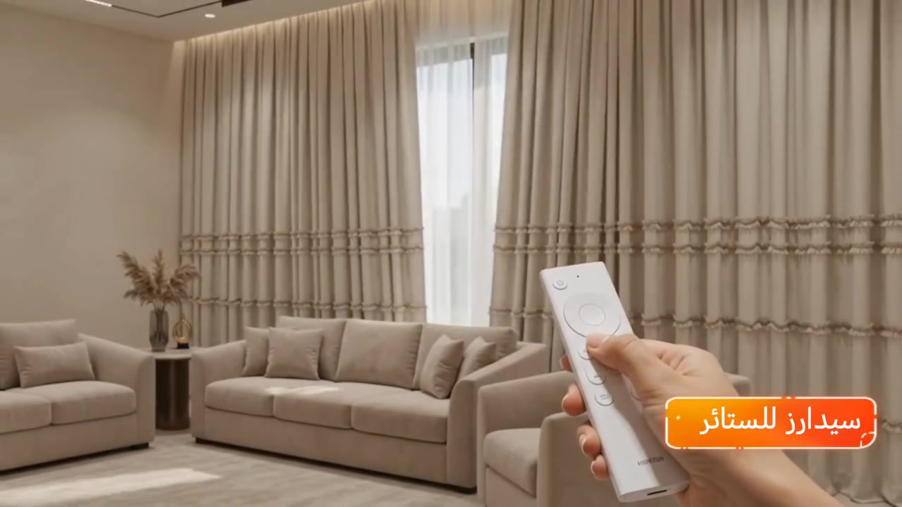 💐🌲💐 سيدارز للستائر 💐🌲💐 
أسلوب الرفاهية والفخامة ❗ 
(مناسب لفيلا أو صالون فخم)❗ 
​ارتقِ بديكور منزلك إلى مستوى جديد من الفخامة والراحة! 🛋️✨

​مع الستارة الكهربائية الذكية، الرفاهية صارت تبعد عنك "كبسة زر".

​تحكم كامل وسلس بالريموت عن بعد دون أي مجهود♦️ 

​تصميم عصري يضفي لمسة من الأناقة والهدوء على غرفتك أو صالتك.

​حركة انسيابية وصوت هادئ جداً لراحة متكاملة💯💯 

​دلّل بيتك بالتقنية اللي تستحقها! 💎

​📲 للحجز والاستفسار الاتصال على الرقم التالي ☑️ 
☎️ *********** 
📌 #كراده_داخل_ارخيته
